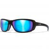 Wiley X WX Wave Glasses - Captivate Polarized Blue Mirror Lens / Matte Black Frame 1