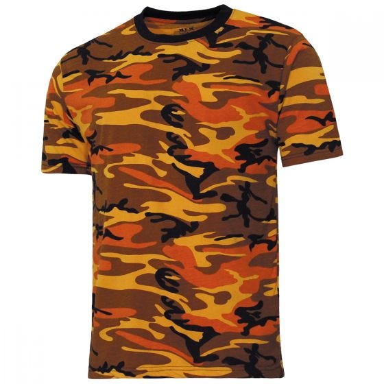 MFH US Streetstyle T-Shirt Orange Camo