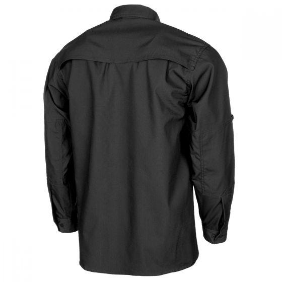 MFH Long Sleeved Teflon Coated Ripstop Attack Shirt Black