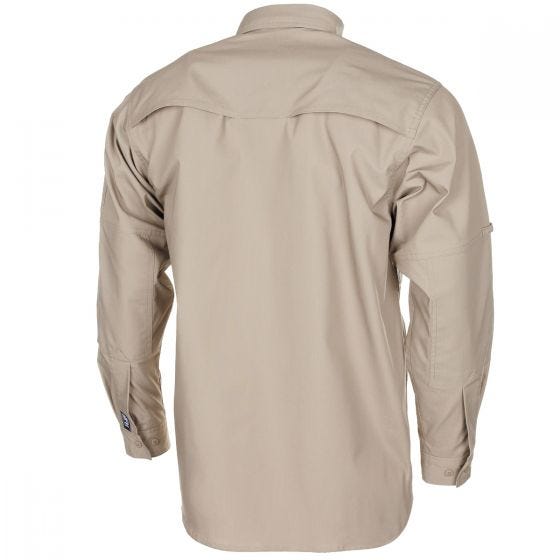 MFH Long Sleeved Teflon Coated Ripstop Attack Shirt Khaki