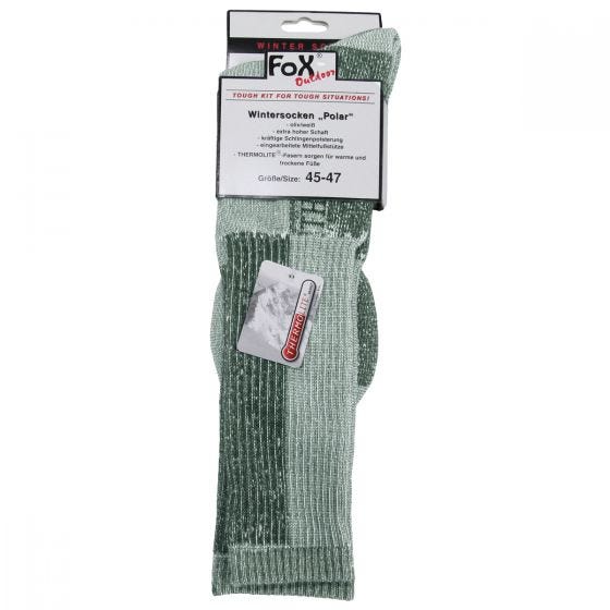 Fox Outdoor Polar Winter Socks Olive/White