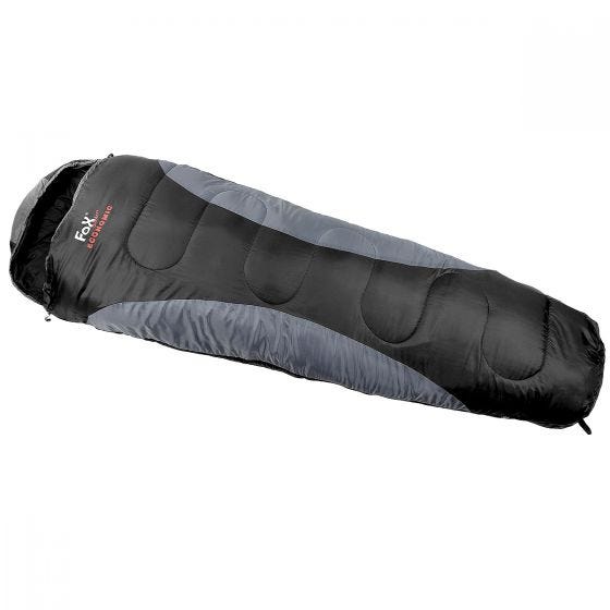 Fox Outdoor Economic Mummy Sleeping Bag Black/Grey