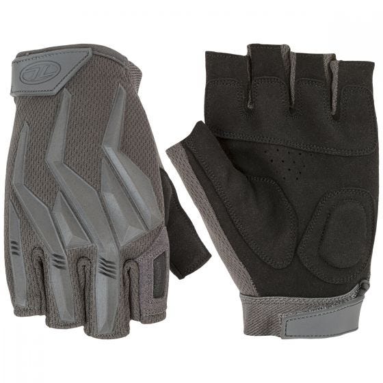 Highlander Raptor Fingerless Gloves Grey