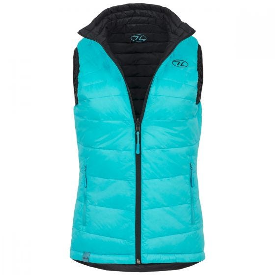 Highlander Womens Reversible Gilet Black/Turquoise