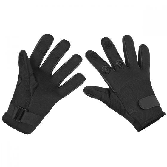 MFH Mesh Neoprene Gloves Black