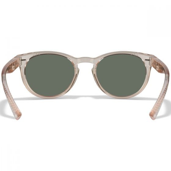 Wiley X WX Covert Glasses - Captivate Polarized Rose Gold Lenses / Gloss Crystal Blush Frame