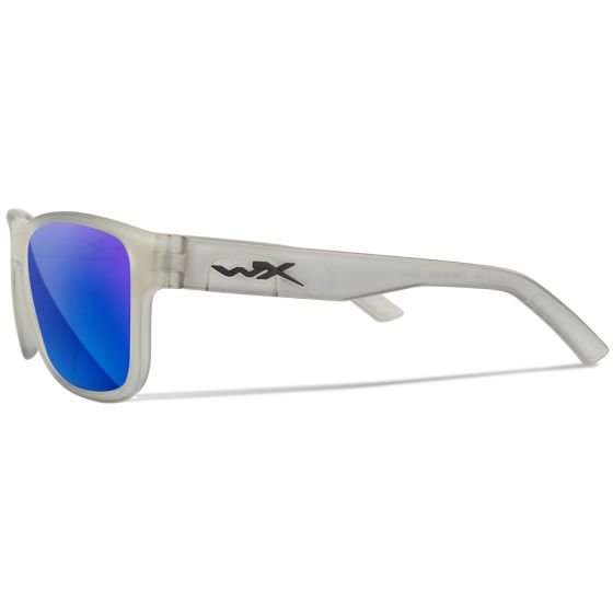 Wiley X WX Ovation Glasses - Captivate Polarized Blue Mirror Lenses / Matte Slate Frame