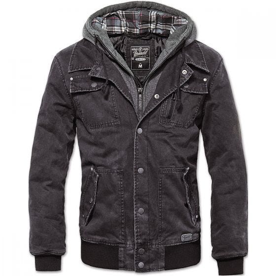 Brandit Dayton Jacket Black Washed