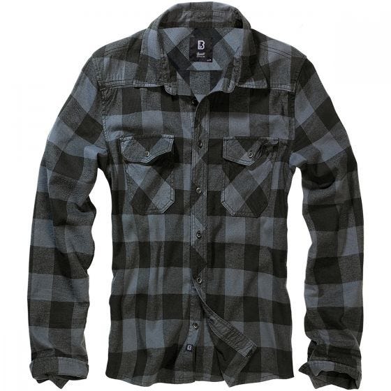 Brandit Check Shirt Black / Gray