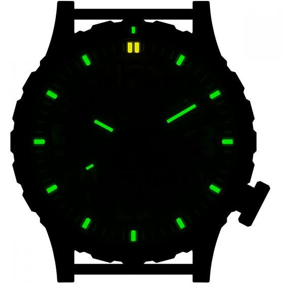 Hazard 4 Heavy Water Diver Titanium Tritium Watch SnowField Green/Yellow