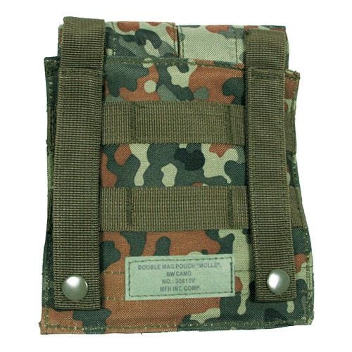 MFH Double M4/M16 Magazine Pouch MOLLE Flecktarn