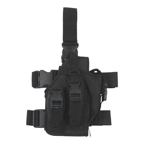 MFH Leg Holster with 3 Mag Pouches Black