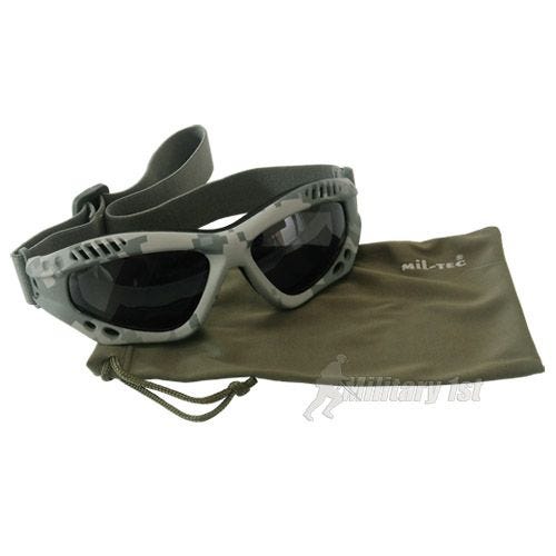 Mil-Tec Commando Goggles Air Pro Smoke Lens ACU Digital Frame