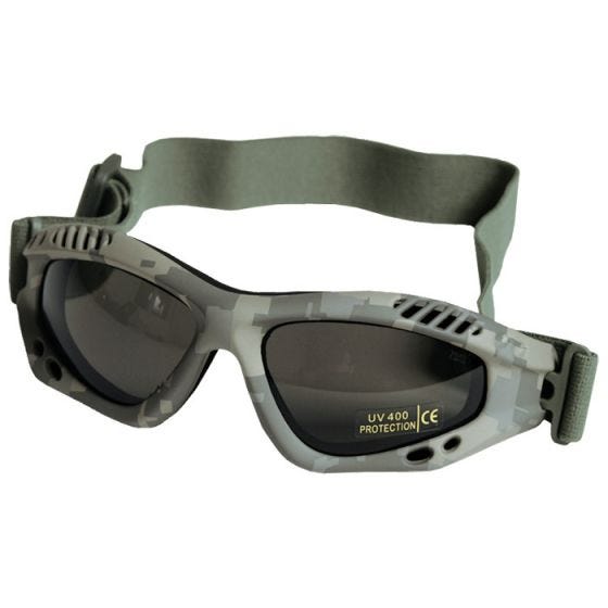 Mil-Tec Commando Goggles Air Pro Smoke Lens ACU Digital Frame