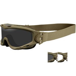 Wiley X Spear Goggles - Smoke Grey + Clear Lens / Tan Frame