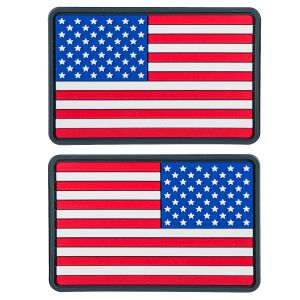 Helikon Small USA Flag PVC Patch (Pack of 2) True Colours
