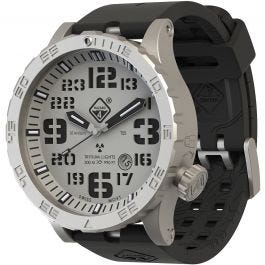 Hazard 4 Heavy Water Diver Titanium Tritium Watch SnowField Green
