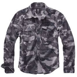 Brandit Vintage Shirt Long Sleeve Grey Camo size L