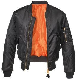 Black ma1 bomber jacket on sale