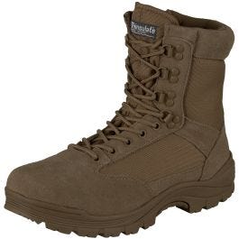 Military boots with zipper cheap