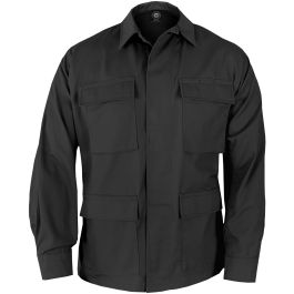 Propper Genuine Gear BDU Coat 60 40 Cotton Poly Ripstop Men s Black Medium Regular F545025001M2