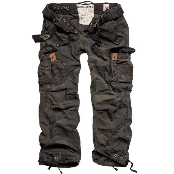 Surplus Premium Vintage Trousers Black Camo