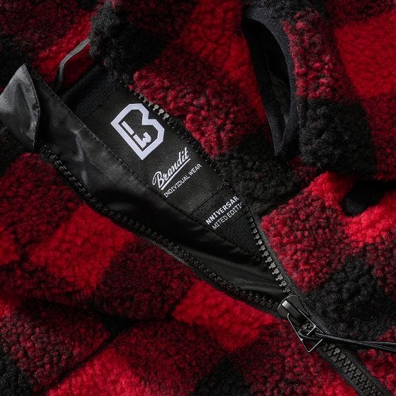 Brandit Teddyfleece Jacket Red/Black