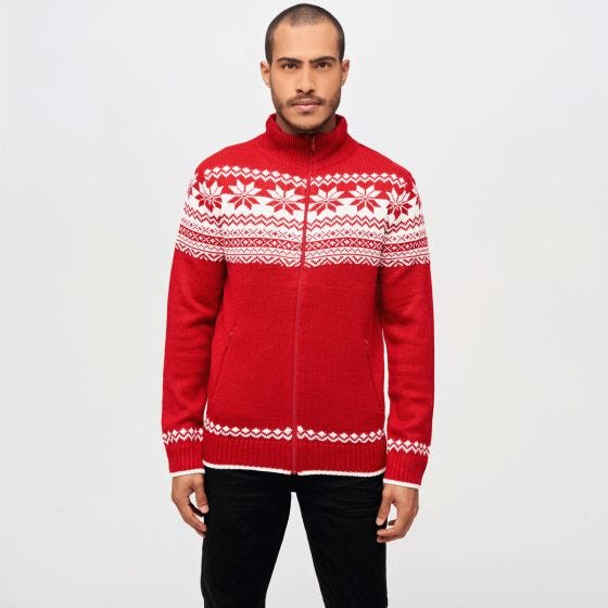 Brandit Cardigan Norweger Red