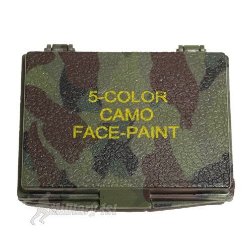 Mil-Tec Camo Face Paint 5 Colors with Mirror Woodland