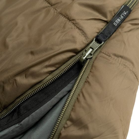 Alpinus Survival 1300 (Right) Sleeping Bag Green