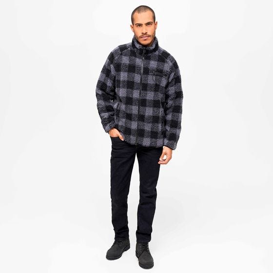 Brandit Teddyfleece Jacket Black/Grey