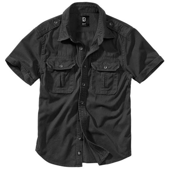 Brandit Vintage Shirt Short Sleeve Black