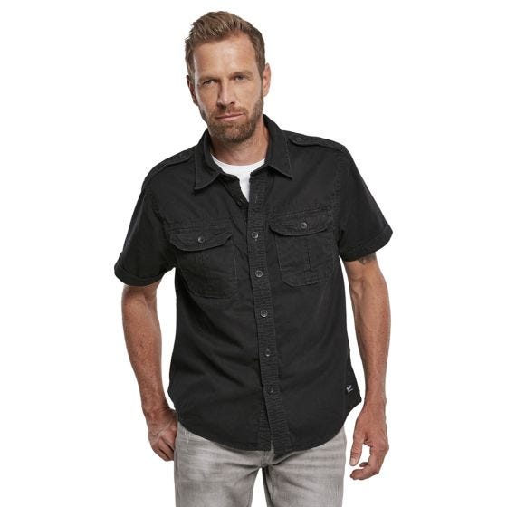 Brandit Vintage Shirt Short Sleeve Black
