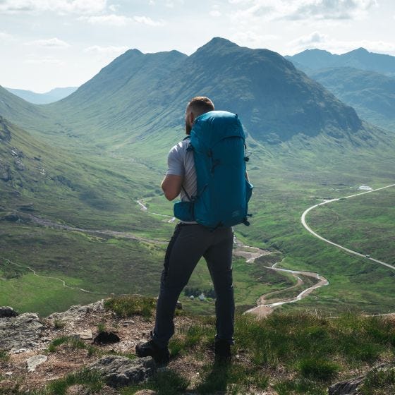 Highlander Men's Ben Nevis Rucksack 52L Grey