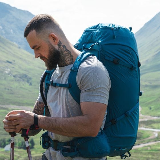 Highlander Men's Ben Nevis Rucksack 52L Grey