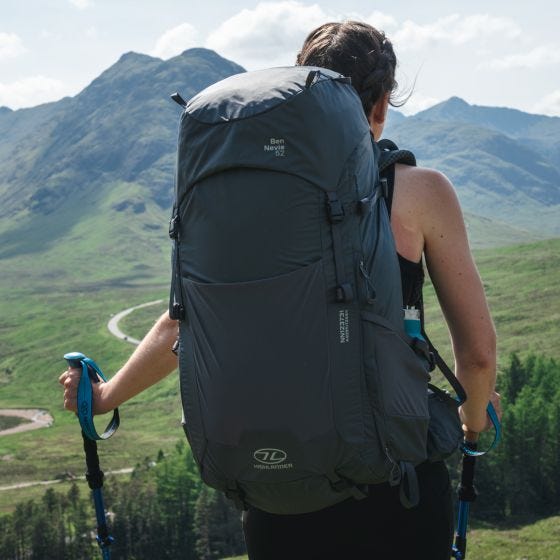 Highlander Women's Ben Nevis Rucksack 52L Grey