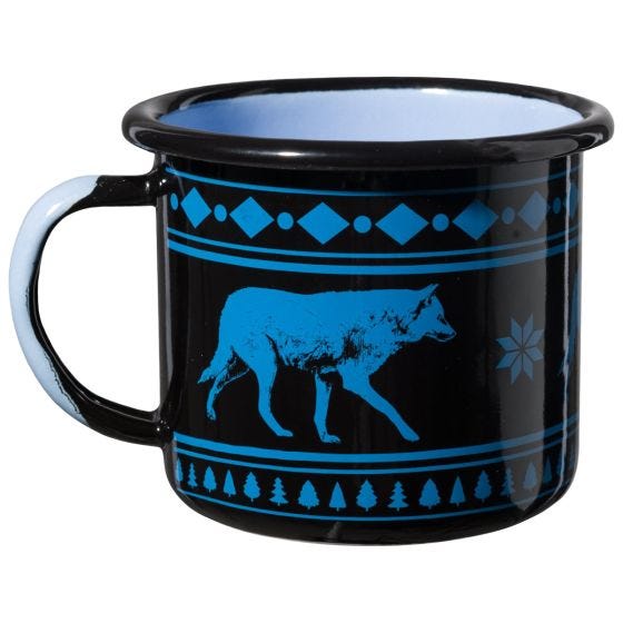 Helikon Wolf Enamel Mug 350ml Black