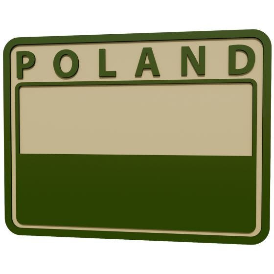 Helikon Polish Subdued Flag Patch with Poland Print Khaki Set of 2