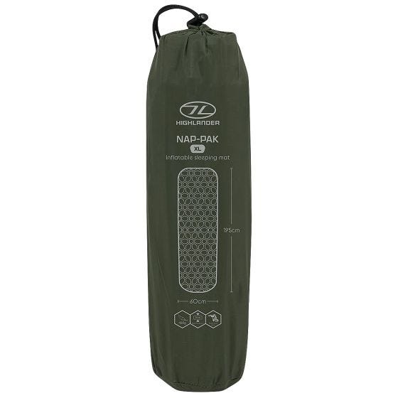 Highlander Nap-Pak XL Inflatable Sleeping Mat Olive