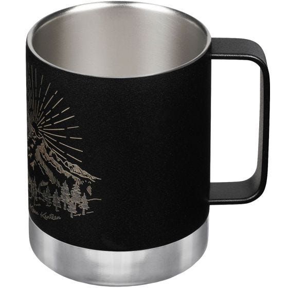 Klean Kanteen 355ml Insulated Camp Mug w/Tumbler Lid Mountain-Black