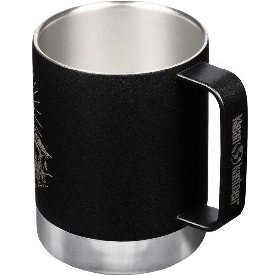 Klean Kanteen 355ml Insulated Camp Mug w/Tumbler Lid Mountain-Black