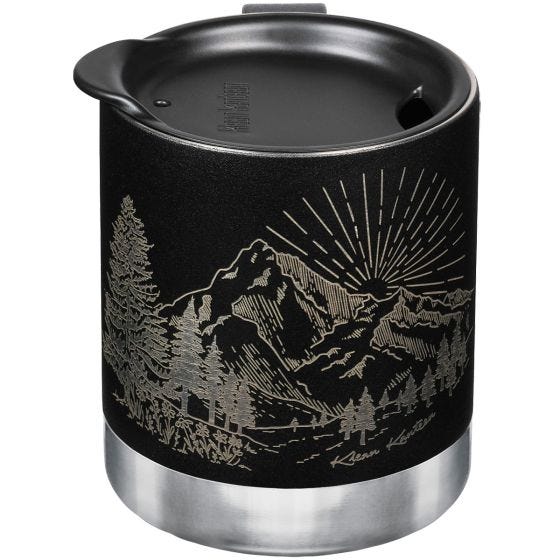 Klean Kanteen 355ml Insulated Camp Mug w/Tumbler Lid Mountain-Black