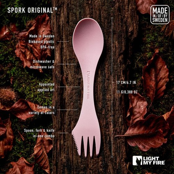 Light My Fire Spork Original Bio 2 Pack Cocoa/Cream
