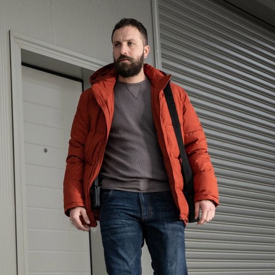 Pentagon Taurus Puffer Jacket Maroon Red