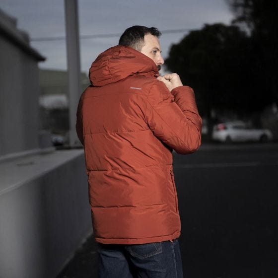 Pentagon Taurus Puffer Jacket Maroon Red