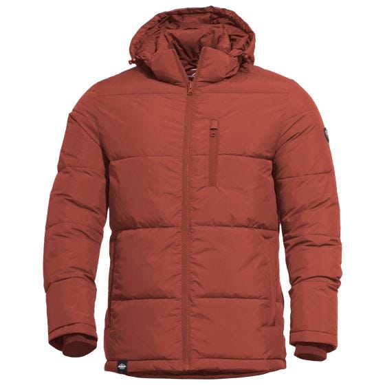 Pentagon Taurus Puffer Jacket Maroon Red