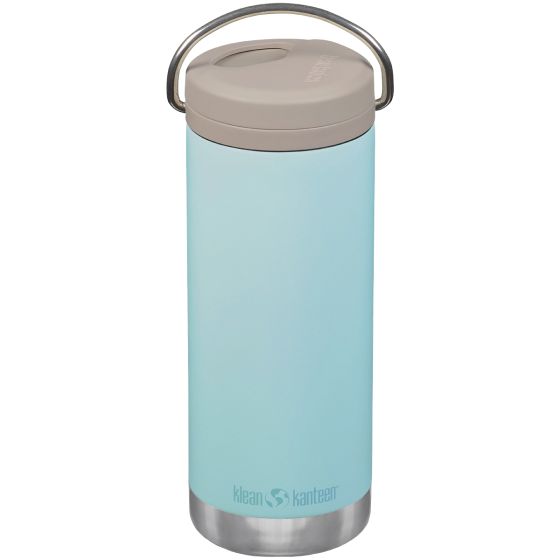 Klean Kanteen TKWide 473ml Insulated Bottle Twist Cap w/Straw Blue Tint
