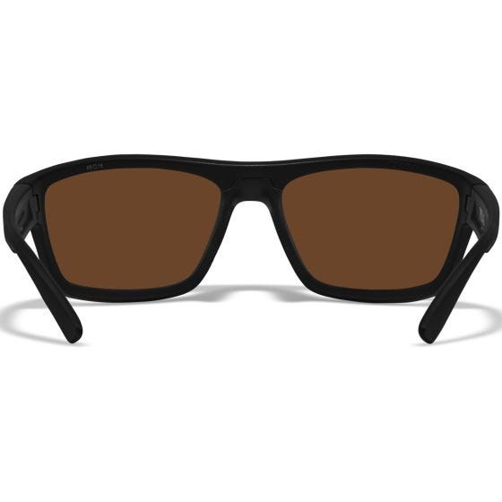 Wiley X WX Peak Glasses - Captivate Polarized Copper Lenses / Matte Black Frame