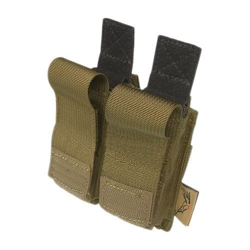 Flyye Double .45 Pistol Magazine Pouch MOLLE Coyote Brown