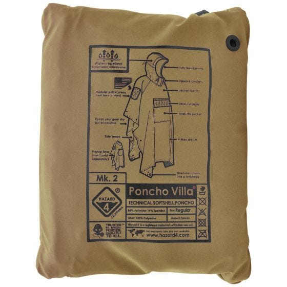 Hazard 4 Poncho Villa Technical Soft Shell Coyote